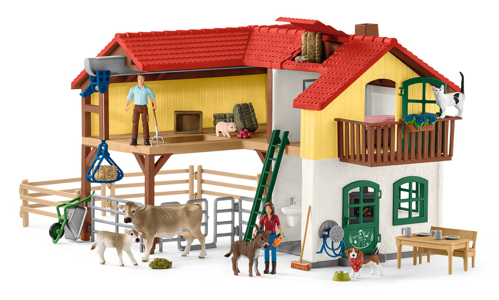 Animal ferme jouet ensemble outil agricole modèle Animal de ferme caractère  maison de poupée bétail étable étable cheval - Cdiscount Jeux - Jouets